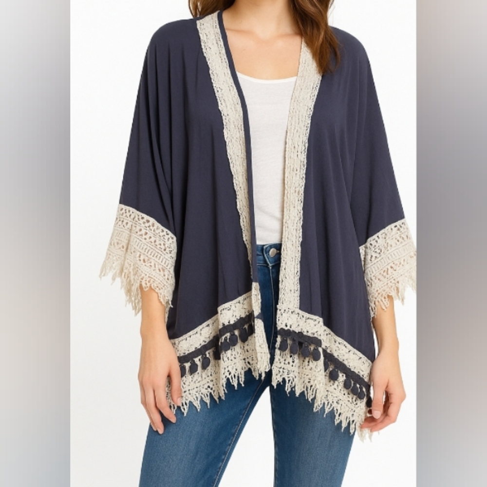 Loose Hanging Fringe Cardigan Tassels Hippie Boho B37 WEAVERS
